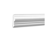 PRO[f]home® - Panel Moulding 151303 Dado Rail Decorative Moulding Frieze Moulding Neo-Classicism Style White 2 m Profhome