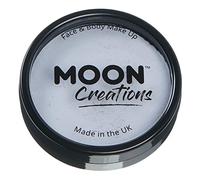 Pro Face & Body Paint Cake Pots by Moon Creations - Light Grey - Professional Water Based Face Paint Makeup for Adults, Kids