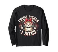 Pro Feminist Cat Equal Rights Or I Bite Women Rights Equal Long Sleeve T-Shirt