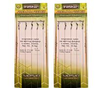 PRO FILSTAR Fishing Hook Set for Method Feeder 10 Pieces N10 Leader Mono Line