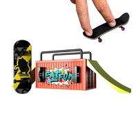 Pro Finger Skateboard Set - Miniature Hand Skateboard Toy, High-Traction Grip Tape, Pocket-Sized Creative Stunt Board, Durable Tech Decking Tool, Portable Stress Relief | For Kids