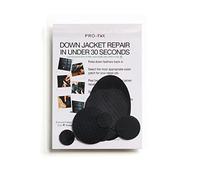 PRO FIX: Easy-to-Use Down Jacket Repair Patch Kits Pre-Cut, Self-Adhesive, Waterproof, Tear-Resistant Patches for Repairing Clothing, Sleeping Bags, Tents, Outdoor Gear - Black