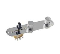 Pro Fully Loaded Guitar Control Plate, Prewired 3-way Blade Switch Copper shaft PotentiometersVolume Tone Controls System(Chrome)