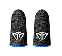 Pro Gaming Finger Sleeves, 0.3mm Silver Fiber Extremely Thin Seamless Finger Cover, High Sensitivity, Anti-Sweat & Breathable Thumb Cover Gloves for All Touchscreen Devices (BLUE)