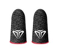 Pro Gaming Finger Sleeves, 0.3mm Silver Fiber Extremely Thin Seamless Finger Cover, High Sensitivity, Anti-Sweat & Breathable Thumb Cover Gloves for All Touchscreen Devices (RED)