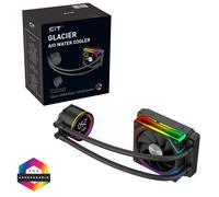 CiT Pro Glacier 120mm Intel / AMD Black CPU Liquid Cooler With Display