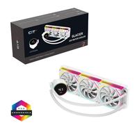 CiT Pro Glacier 360mm AIO CPU Liquid Cooler - 360mm Radiator - 3×120mm ARGB PWM Infinity Fans - Live LCD CPU Temperature Display - AM5, AM4 - LGA 1851, 1700, 1200/115X, 20XX Compatible | White