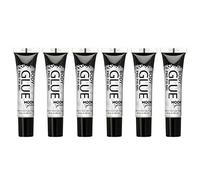 Pro Glitter Fix Gel by Moon Glitter - Cosmetic Glitter Adhesive Primer for Face and Body. for All Glitters Including fine, Chunky, Holographic, Iridescent and bio - Set of 6