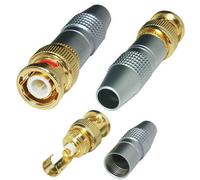 PRO GOLD BNC Male Solder Connector RF Coaxial Cable CCTV DVR Video Antenna Plug