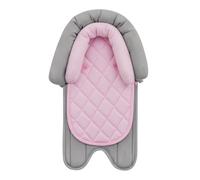 Pro Goleem Car Seat Head Support Infant, Soft Infant Car Seat Insert, 2 in 1 Carseat Head Support for Newborn, Perfect for Car Seat, Stroller, Swing, Bouncer, Pink and Gray