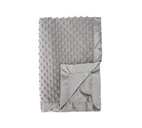 Pro Goleem Grey Baby Soft Minky Dot Blanket with Silky Satin Backing Baby Gifts for Girls and Boys (Gray, 30’’ x 40’’)