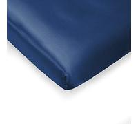 Pro Goleem Satin Pack n Play Playard Sheet Great for Baby Hair Soft Silk Feeling 27x39 Inch Fitted Portable Mini Crib Sheet Playpen Mattress Cover for Girls Navy Blue