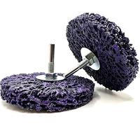 Pro-Graad 2 Pack Paint Stripping Disc Drill Attachment | 4" x 1/2" Wide with 1/4" Shaft | Strip & Clean Discs Remove Paint Coating Rust | Purple | Pack of 2