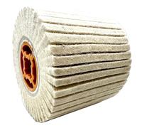Pro-Graad 4.5” x 4” (120x100mm) Wool Felt Wire Drawing Polishing Wheel - Buffing Drum for Mirror Finish, Rust/Dust Removal - For Metal, Stainless, Jewelry, Glass, Ceramics - Fits Wire Drawing Machines