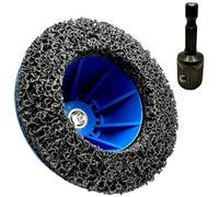 Pro-Graad 6” Professional Wheel Hub Grinder Resurfacing Cleaning Kit - 6” Silicon Carbide Disc with Drill Adapter - Hub Cleaner for Cars, Caravans, Sprinters - Tire Change, Hub & Rim Rust Removal Tool