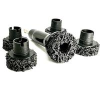 Pro-Graad Wheel Hub Resurfacing Kit, Brake Hub Cleaning Pad 6 Piece Kit - Hub Surface & Stud Cleaner - Quick Rust Removal for Lug Studs & Rotors, Fits Power Drill, Includes Holder & 5x 1-1/2” Discs