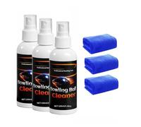 Pro-Grade Bowling Ball Cleaner, Bowling Ball Cleaners Polishers Spray, Portable Lane Oil & Scuff Remover, Microfiber Polish Kit for All Coverstocks, Restores Tack & Grip,3.4 Fl Oz (3PCS)