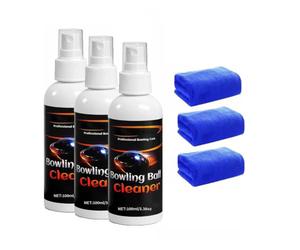 Pro-Grade Bowling Ball Cleaner, Bowling Ball Cleaners Polishers Spray, Portable Lane Oil & Scuff Remover, Microfiber Polish Kit for All Coverstocks, Restores Tack & Grip,3.4 Fl Oz (3PCS)