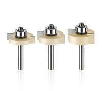 Pro-Grade Double Bearing T-Slot Router Bit | 1/4" & 6mm Shank Dual-Flute Wood Cutter For Precision Milling(6*1-1/4*8)