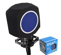 Pro-Grade Microphone Isolation Ball & Pop Filter - High-Density Acoustic Foam Noise Reduction Shield for USB & Condenser Mics, Portable Vocal Recording Sound Absorption for Podcast, Studio & Streaming