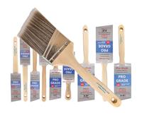 Pro Grade - Paint Brushes - 10 Pack Variety Angle Paint Brushes