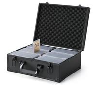 Pro-Grade Trading/Sports Card case with Sheet Protectors, Holds 1200+ 35PT 3"x4" Toploaders,Top Loading Clear Cover, Portable for Comic Con & TCG Events