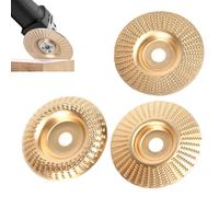 Pro-Grade Wood Cutting Discs 3 PCS Carving Disc Set,Transform Your Angle Grinder for Wood Shaping,Carving & Stump Grinding,125mm Discs (A)