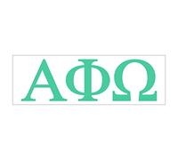 Pro-Graphx Alpha Phi Omega Sticker Greek Sorority Decal for Car, Laptop, Windows, Officially Licensed Product, Girls College Group Monogram Design 2.5" Tall - Mint