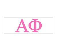 Pro-Graphx Alpha Phi Sticker Greek Sorority Decal for Car, Laptop, Windows, Officially Licensed Product, Girls College Group Monogram Design 2.5" Tall - Pink