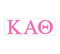 Pro-Graphx Kappa Alpha Theta Sticker Greek Sorority Decal for Car, Laptop, Windows, Officially Licensed Product, Girls College Group Monogram Design 2.5" Tall - Pink