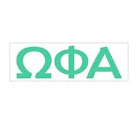 Pro-Graphx Omega Phi Alpha Sticker Greek Sorority Decal for Car, Laptop, Windows, Officially Licensed Product, Girls College Group Monogram Design 2.5" Tall - Mint