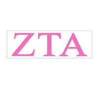 Pro-Graphx Zeta Tau Alpha Greek Sorority Sticker Decal, 2.5 Inches Tall, Pink
