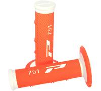 Progrip 791 Double Density Grips Handlebar Grips White/Neon Orange