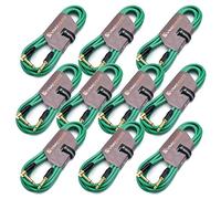 Pro Guitar Lead 6.35mm Angled Jack Instrument Cable / 10 Pack (Green, 3m)