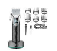 Pro Hair Clipper, Hair Trimmer Rechargeable Clipper Professional Hair Cutting Machine Portable Barber Electric Trimmer for Men(A)