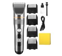Pro Hair Clipper, Professional Hair Clipper Men's Barber Beard Trimmer Rechargeable Hair Cutting Machine Ceramic Blade Low Noise Adult Kid Haircut
