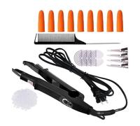 Pro Hair Extensions Tool Fusion Heat Iron Connector Variable Constant Extension Keratin Bonding Tools Efficient Time Saving(Black 100g baijiao)