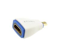 PRO HDMI 2.0 Socket to MICRO HDMI Plug High Speed Adapter White