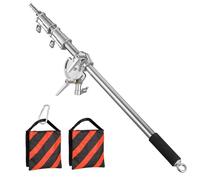 Pro Heavy Duty Extension Boom Arm Bar for Photography C Stand and Light Stand,Adjustable 3.6-8.2ft Crossbar Holding Arm with Sand Bag for Softbox,Studio Strobe,Monolight,LED Video Light,Reflector ect.