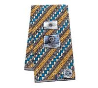 Pro Holland Wax Print Fabric, 100% Cotton, African Print Textile, Yellow Pink Black Geometric Pattern