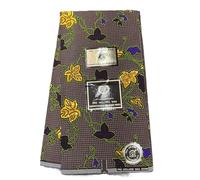 Pro Holland Wax Print Fabric, 100% Cotton, Blue and Purple Circular Pattern Design, African Wax Print Textile