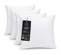 Pro Home 40x40cm Cushion Insert Soft & Fluffy Cushion Pads 16x16Inches Hypoallergenic 40x40 Cushion Inner-Hollowfiber Fill Cushions For Home, Sofa, Couch & Bedroom (Pack Of 4)