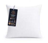 Pro Home 45x45cm Cushion Insert/Pad Soft & Fluffy Cushion Pads 18 X 18 Inches Hypoallergenic 45x45 Cushion Inner-Hollowfiber Fill Cushions For Home, Sofa, Couch & Bedroom (45x45cm, Pack Of 1)