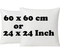 Pro Home 60x60cm Cushion Insert Soft & Fluffy Cushion Pads 24x24 Inches Hypoallergenic Cushion Inner-Hollowfiber Fill Square Cushions Stuffer Inner For Home, Sofa, Couch & Bedroom(Pack Of 4)