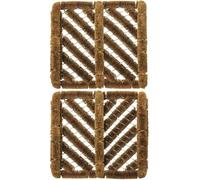 Pro Home Door Mat 30x35cm - Stiff Bristle Coir Door Mats Outdoor with Anti-Slip Rubber Back - Compact Outdoor Mat for Mud Removal, Garden Steps, Porch or Entryways (Pack of 2)