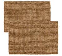 Pro Home Door Mat 40x60cm - Boucle Design Coir Door Mats with Anti-Slip Back - Durable Door Mats Outdoor for Mud and Wet Shoes in Garden, Entryway or Porch (Pack of 2)