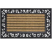 Pro Home Door Mat 40x60cm, Heavy Duty Coir Door Mats Outdoor with Non-Slip Rubber Back - Outdoor Mat to Trap Dirt, Scrape Mud & Keep Your Entrance Clean - Great for Patio, Garden & Garage (Pack of 1)