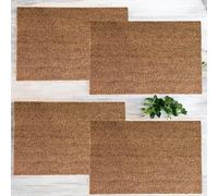Pro Home Door Mat 40x60cm - Non-Slip Coco Coir Door Mats with Latex Backing - Heavy Duty Door Mats Outdoor for Mud, Dirt and Moisture Protection in Garden, Patio, Garage or Entryway (Pack of 4)