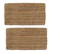 Pro Home Door Mat 40x70cm - Jute Coir Door Mats with Non-Slip Rubber Backing - Eco-Friendly Door Mats Outdoor for Muddy Shoes and Dirt in Patios, Gardens and Busy Entryways (Pack of 2)