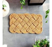 Pro Home Door Mat 45x75cm - Knotted Coir Door Mats with Handwoven Coconut Fibers - Heavy Duty Door Mats Outdoor with Anti-Slip Base for Patios, Gardens and Wet Weather Use (Pack of 1)